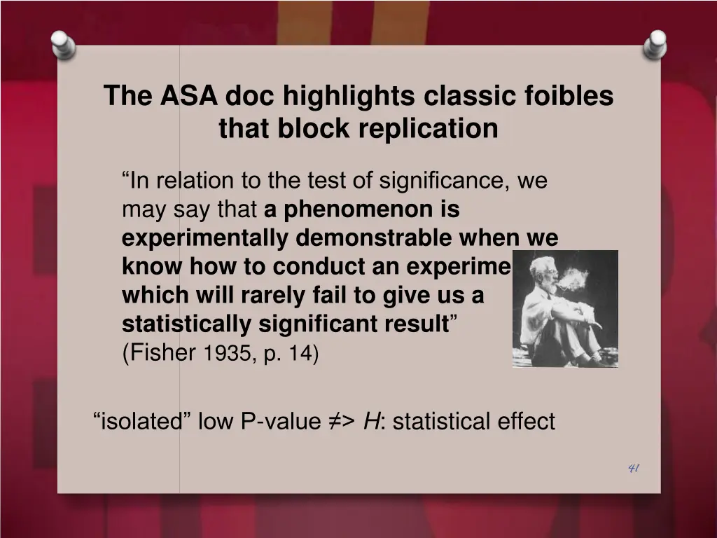 the asa doc highlights classic foibles that block