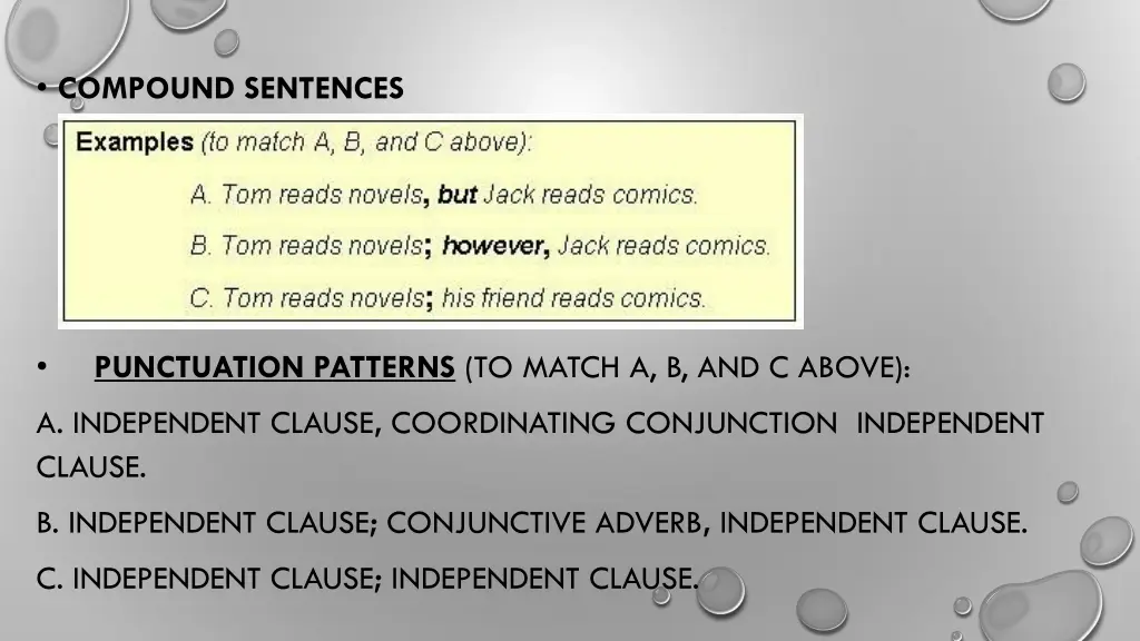 compound sentences