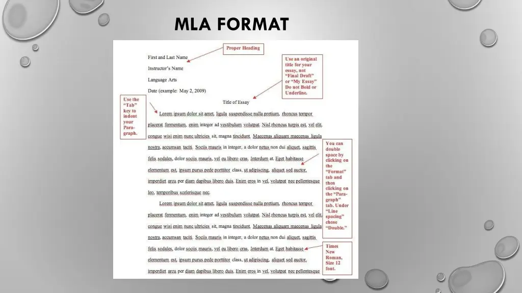 mla format