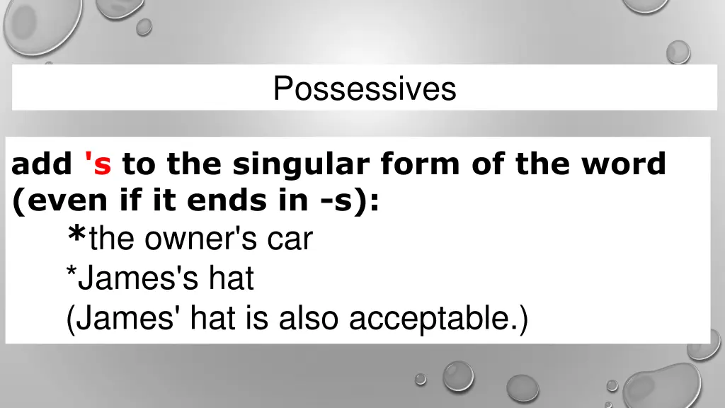 possessives