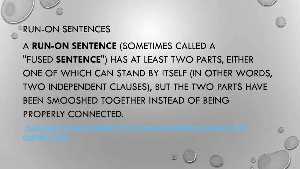 run on sentences