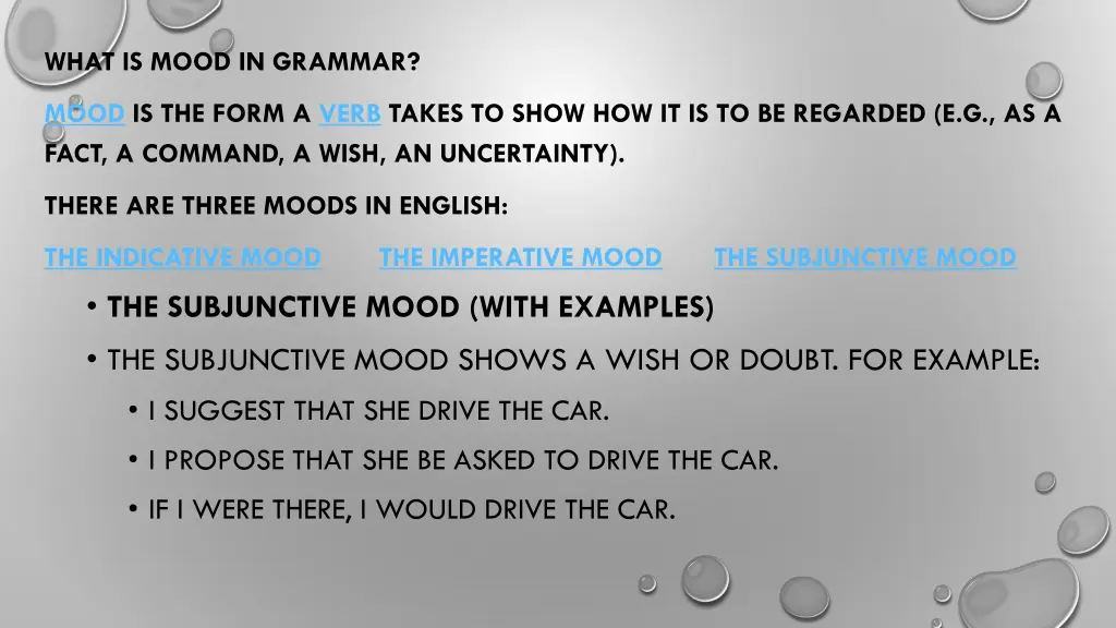 what is mood in grammar