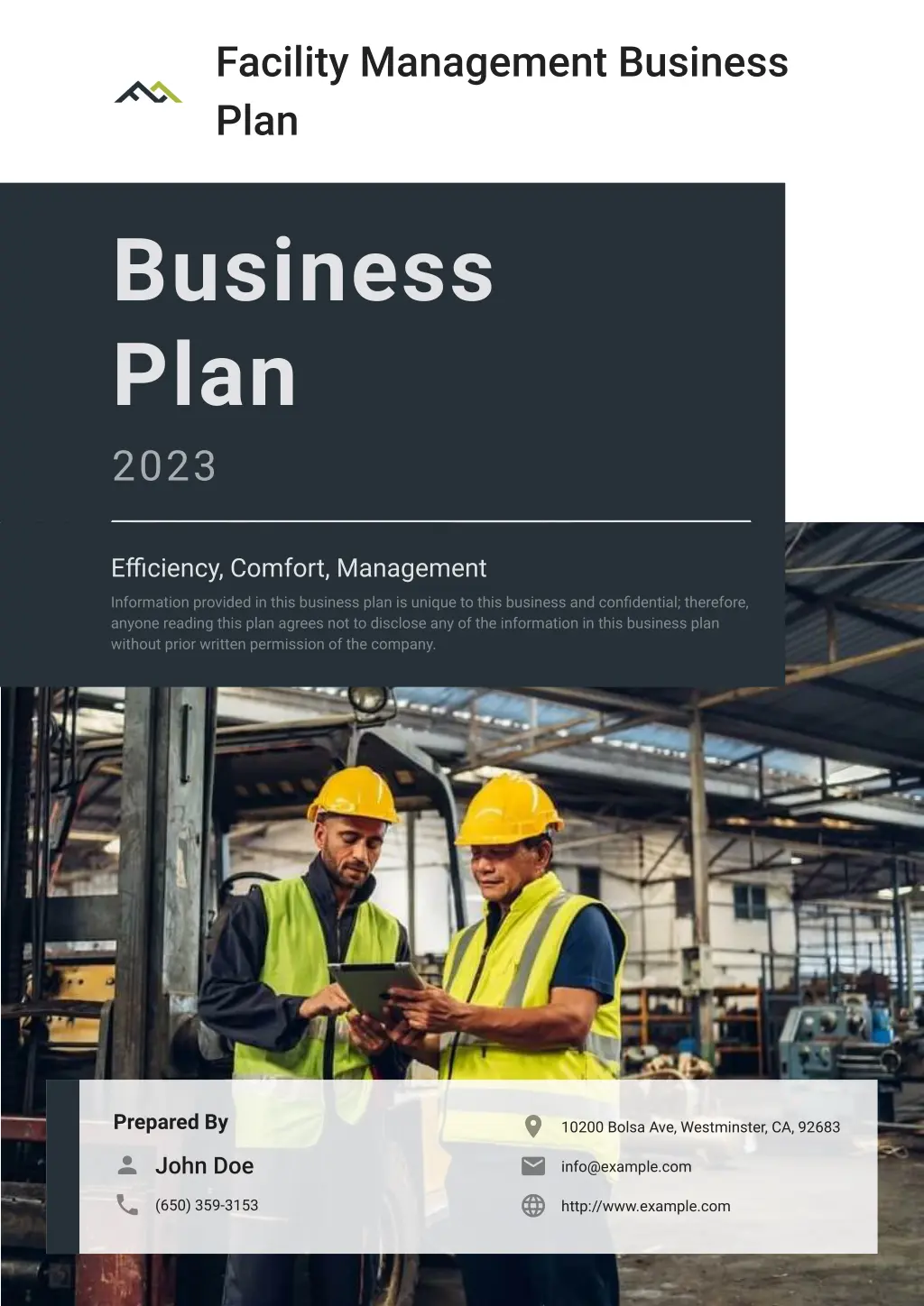 facility management business plan