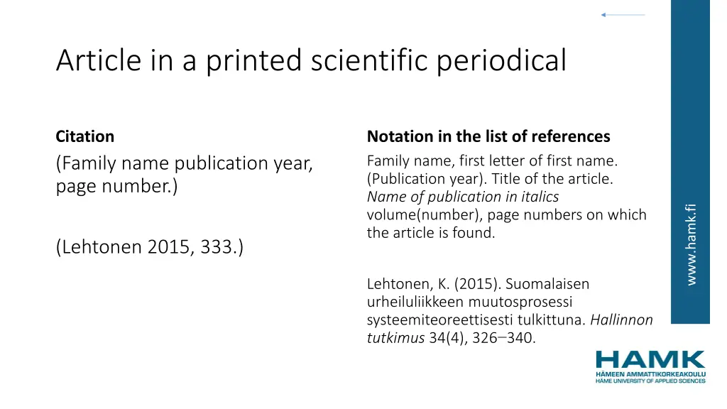 article in a printed scientific periodical