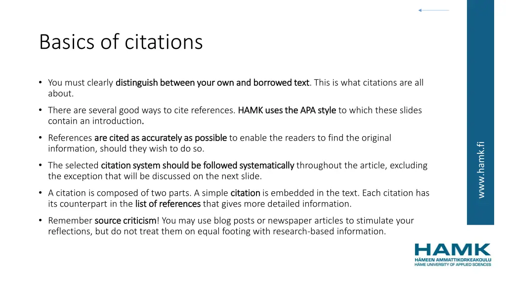 basics of citations