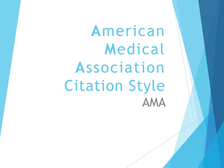 a merican m edical a ssociation citation style