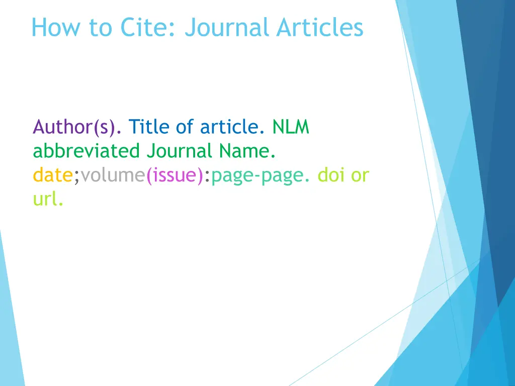 how to cite journal articles