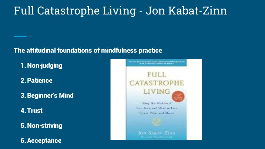 full catastrophe living jon kabat zinn