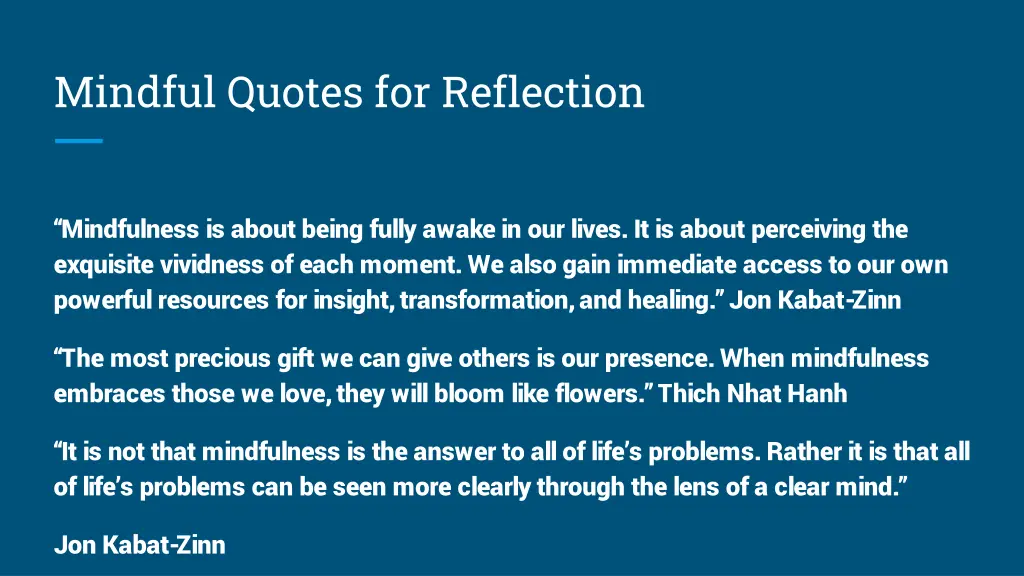 mindful quotes for reflection