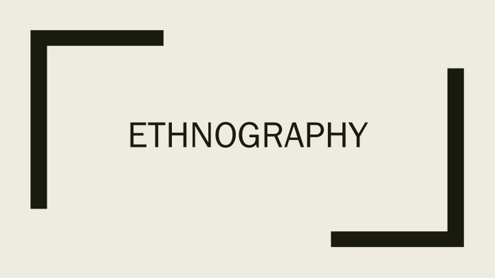 ethnography