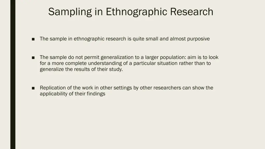 sampling in ethnographic research