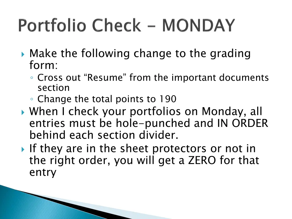 make the following change to the grading form