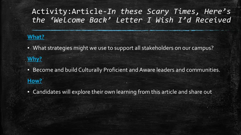 activity article in these scary times here