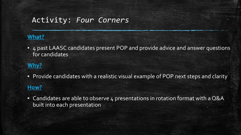 activity four corners