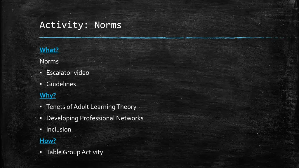 activity norms