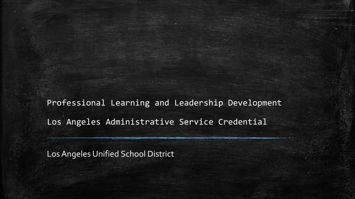 professional learning and leadership development