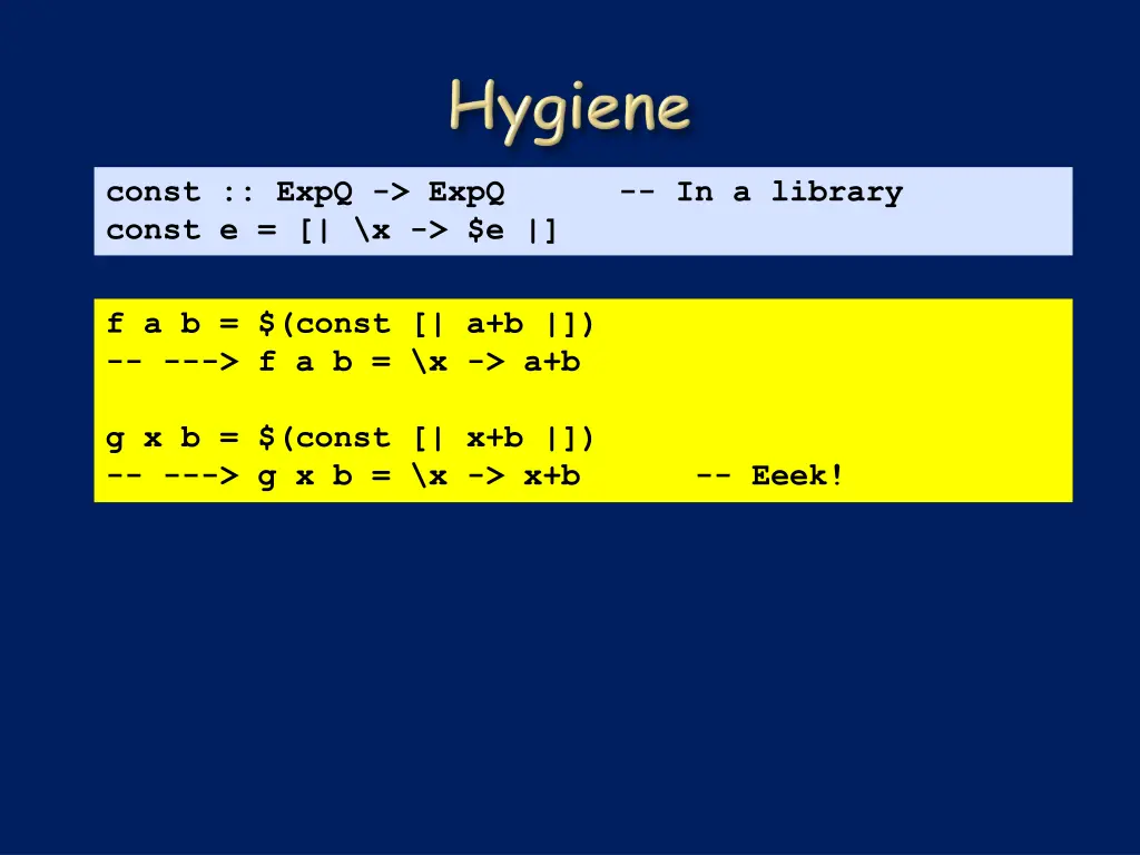 const expq expq in a library const e x e