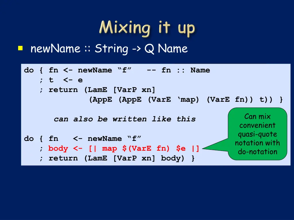 newname string q name 1