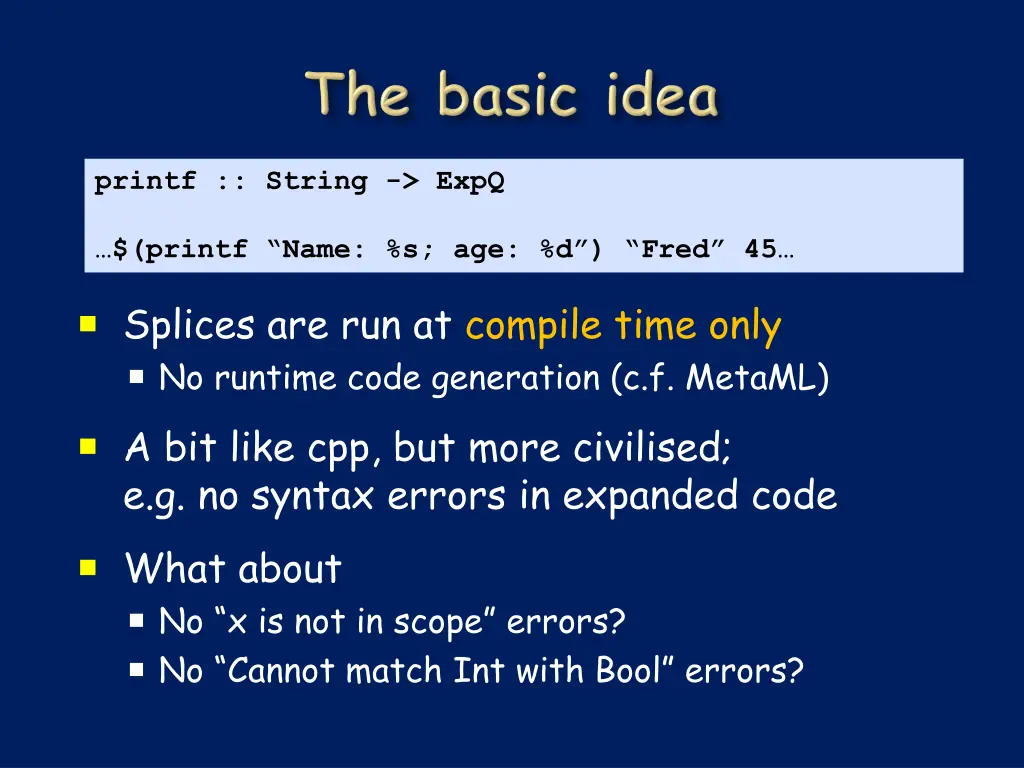 printf string expq