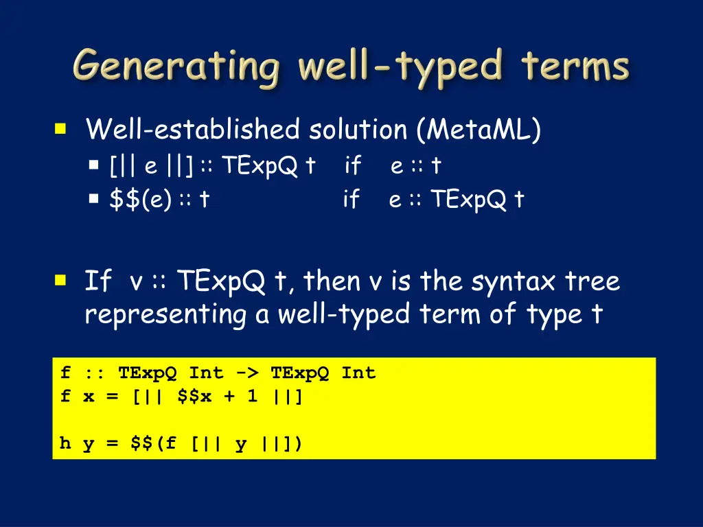 well established solution metaml e texpq