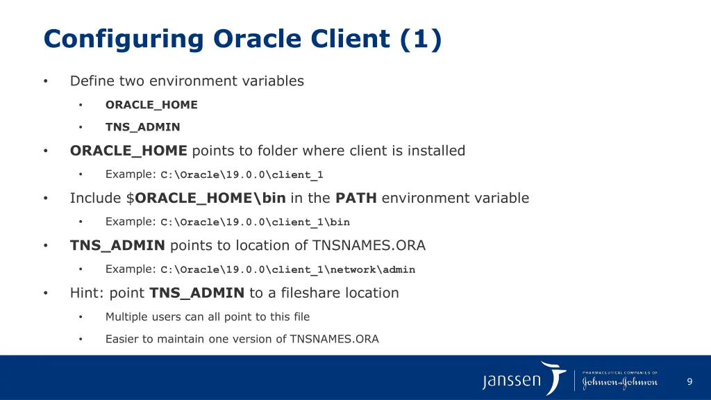 configuring oracle client 1