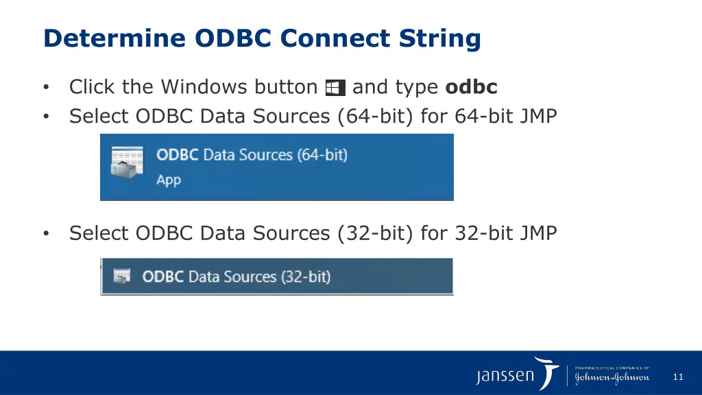 determine odbc connect string