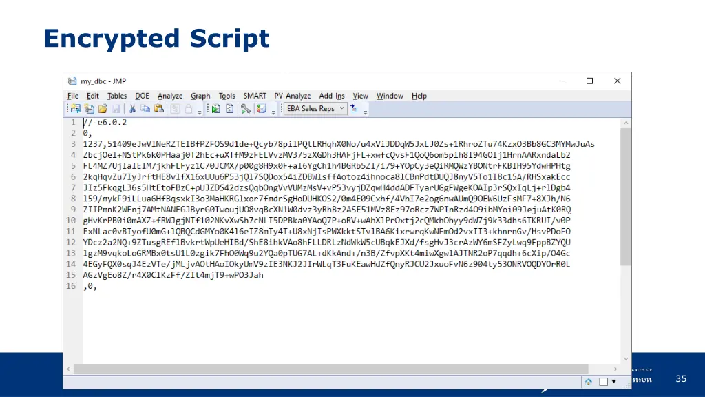 encrypted script