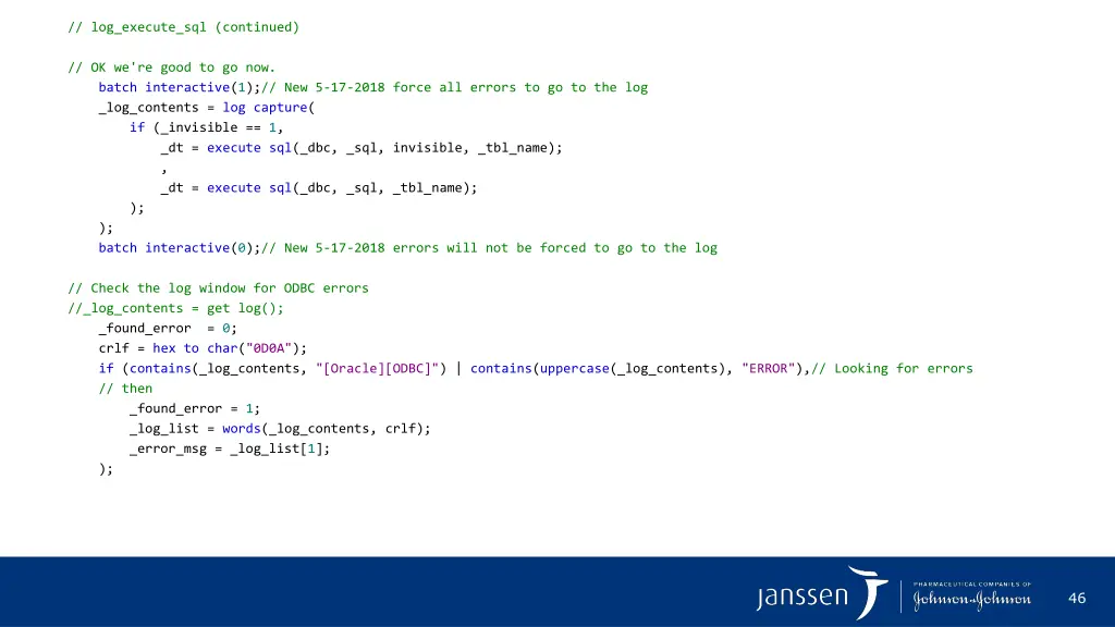 log execute sql continued 3