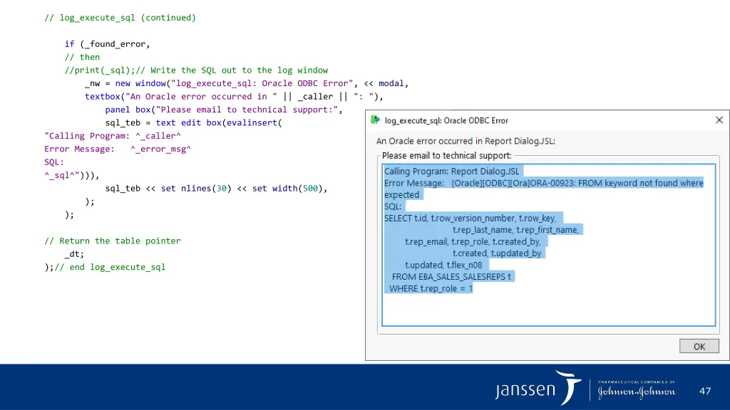 log execute sql continued 4