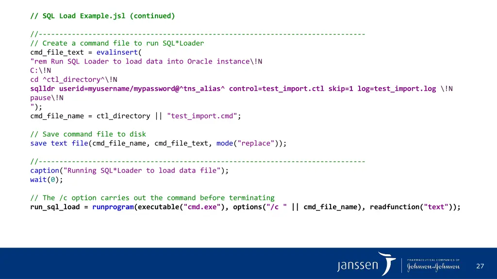 sql load example jsl continued