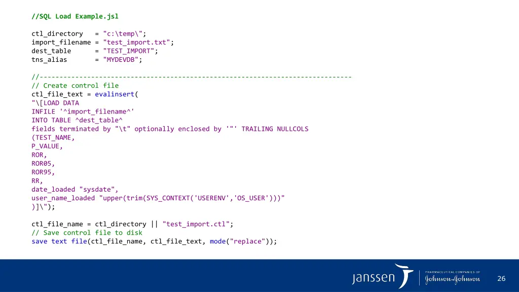 sql load example jsl