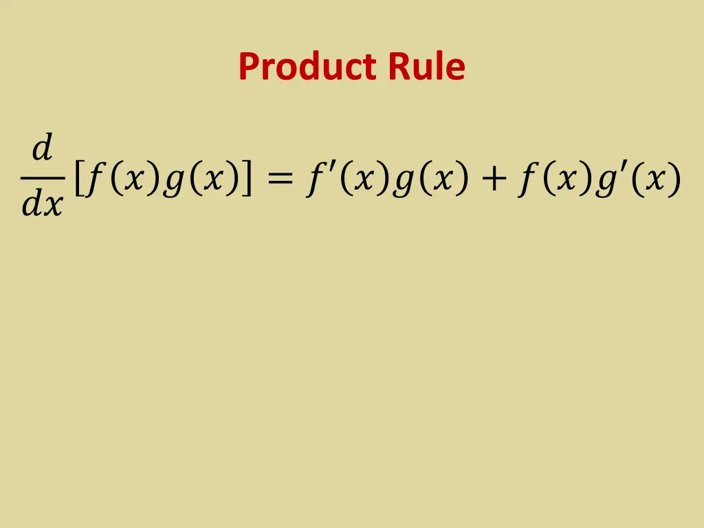 product rule