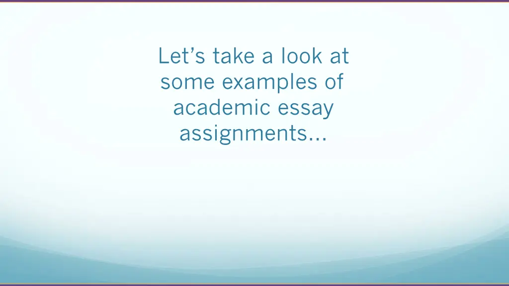 let s take a look at some examples of academic