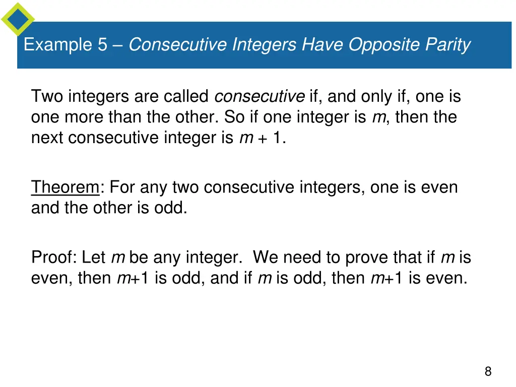 example 5 consecutive integers have opposite