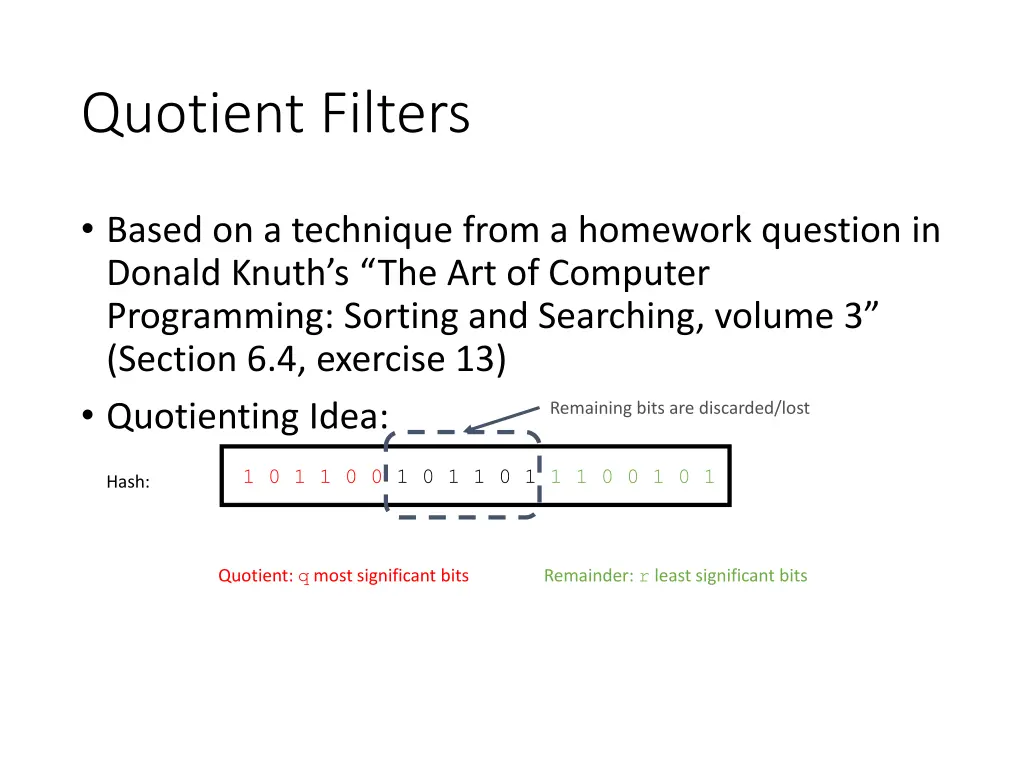 quotient filters 1