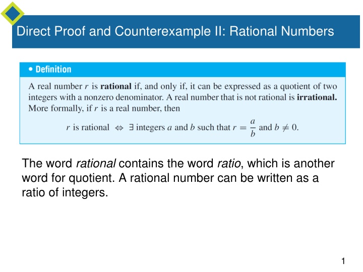 direct proof and counterexample ii rational