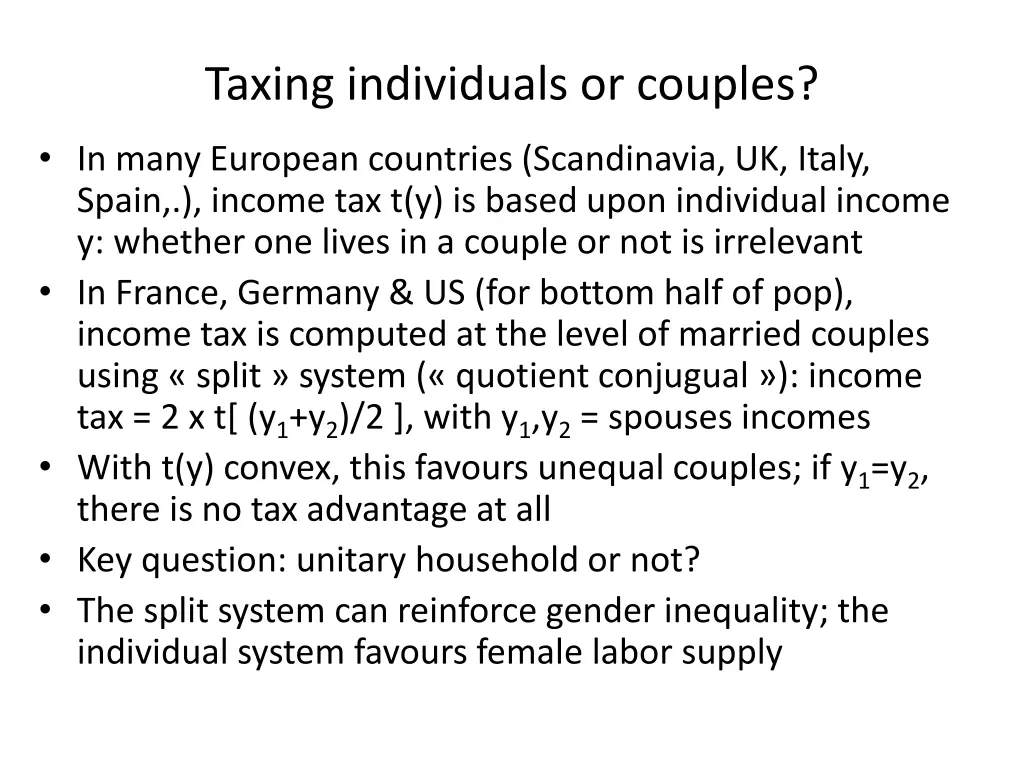 taxing individuals or couples