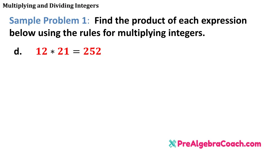 multiplying and dividing integers 10