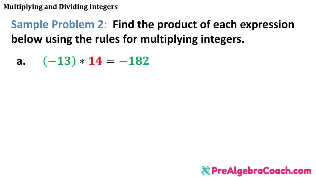 multiplying and dividing integers 12