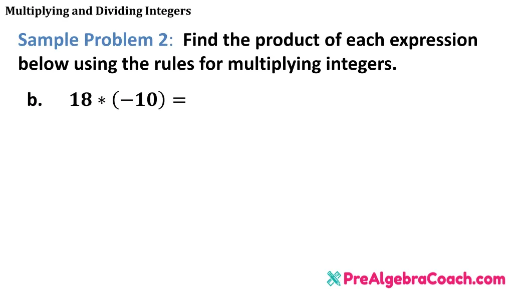 multiplying and dividing integers 13