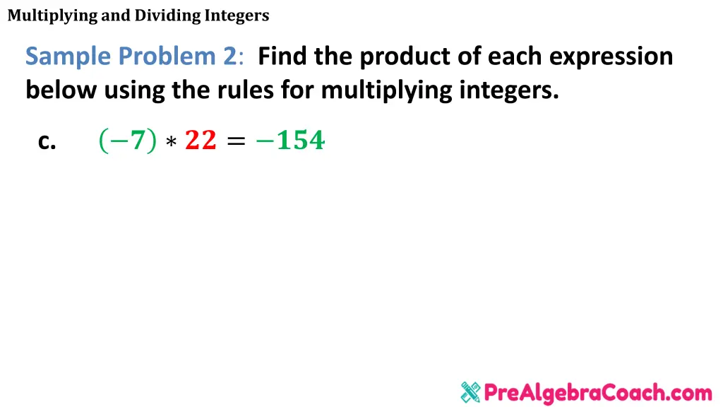 multiplying and dividing integers 16