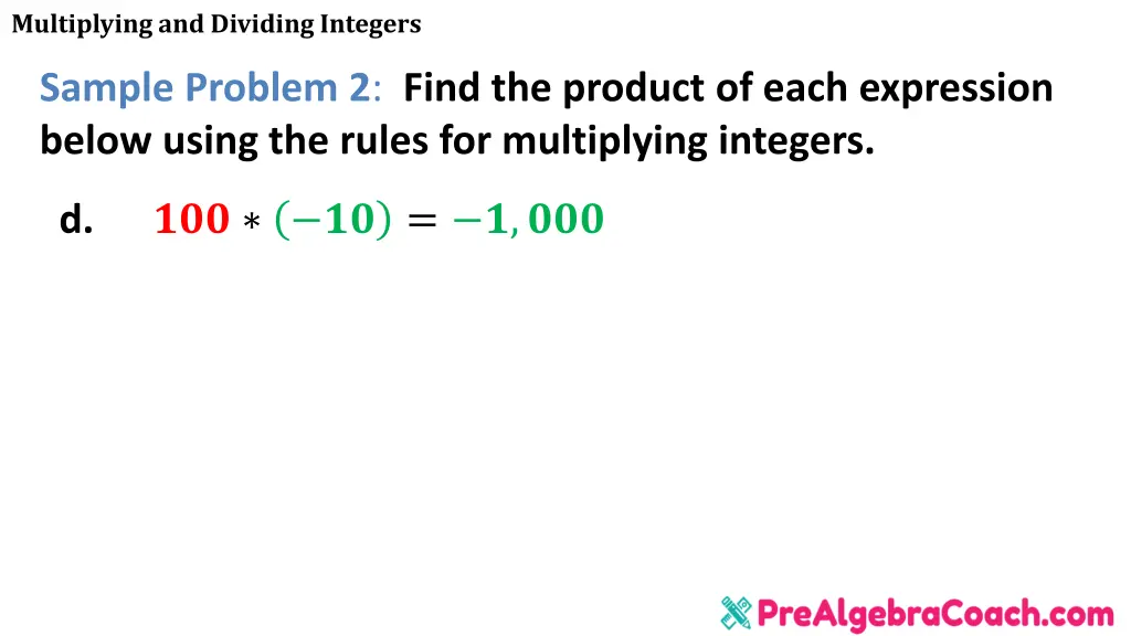 multiplying and dividing integers 18