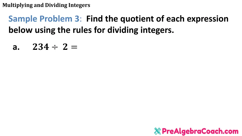 multiplying and dividing integers 21