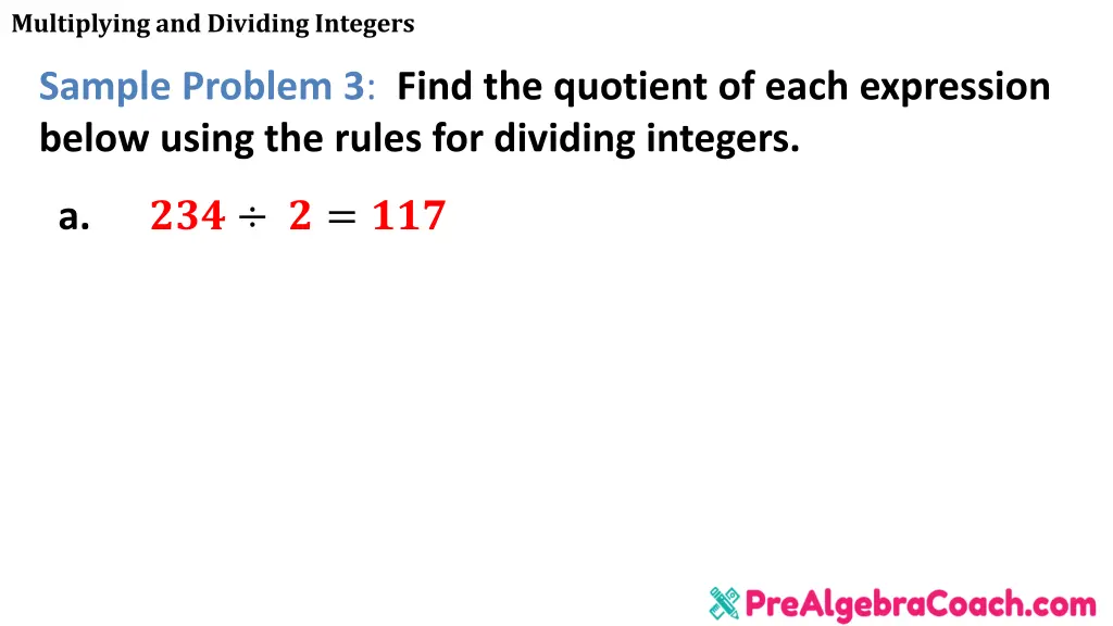 multiplying and dividing integers 22