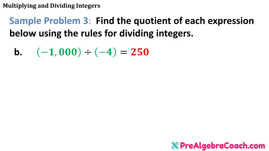 multiplying and dividing integers 24