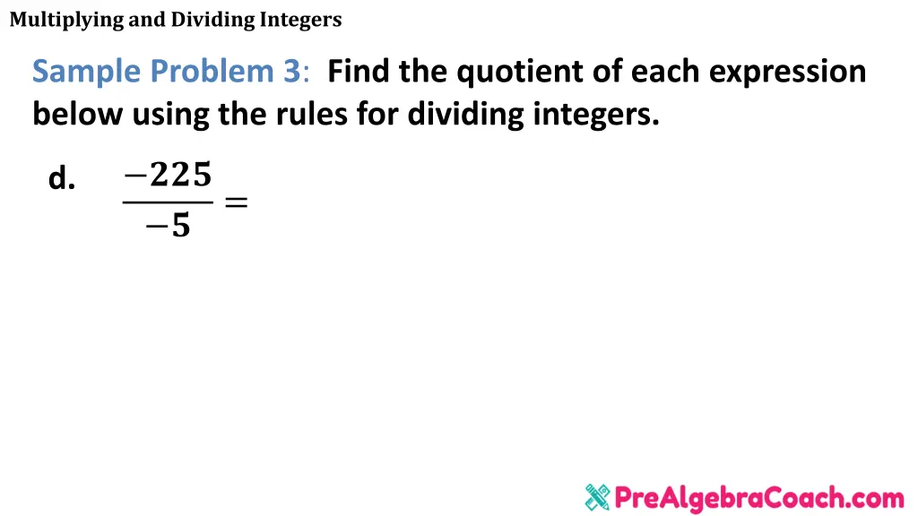 multiplying and dividing integers 27