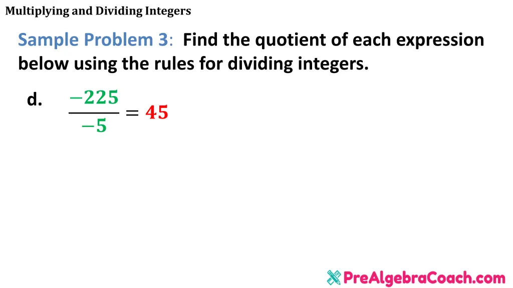 multiplying and dividing integers 28