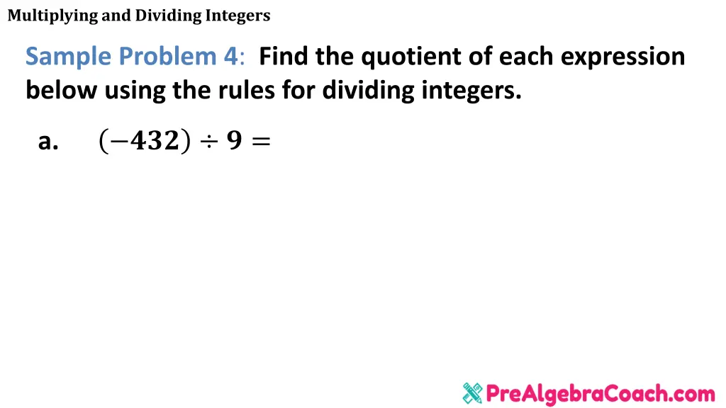 multiplying and dividing integers 29