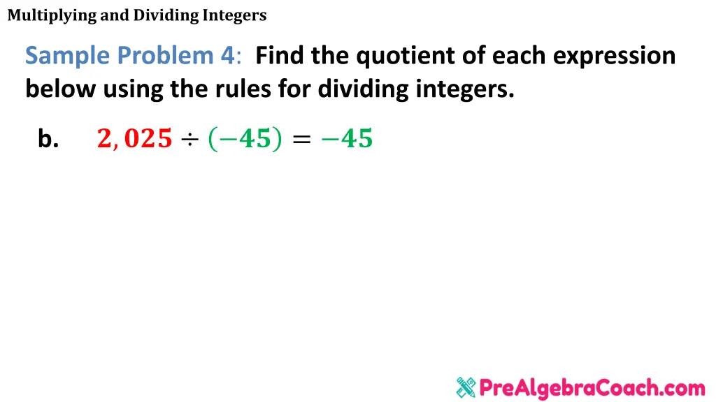 multiplying and dividing integers 32