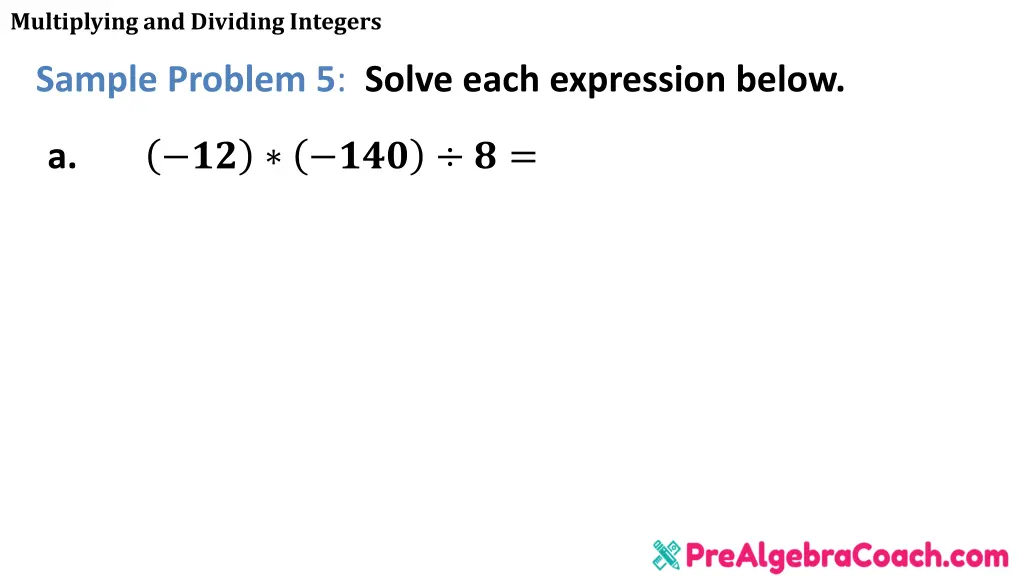 multiplying and dividing integers 37